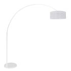 Witte vloerlamp / booglamp Sparkled Light 7168W met Sizoflor Zilver kap