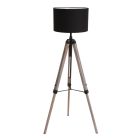 Floor lamp Triek 7175ZW tripod with black gold lampshade