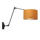 Black wall lamp Prestige Chic 8123ZW with gold velvet shade