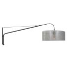 Black wall lamp Elegant Classy 9322ZW with silver Sizoflor shade