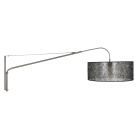Steel-colored wall lamp Elegant Classy 9325ST with Sizoflor black shade